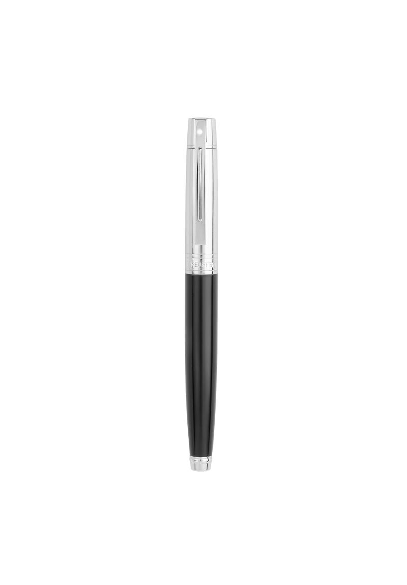 SHEAFFER قلم حبر سائل شيفر 300 أسود لامع مع غطاء كروم لامع، وزخرفة مطلية بالكروم، وكتابة متوسطة - Image 5